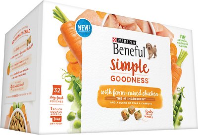 178594 3.5 Lbs Beneful Simple Goodness With Farm-raised Chicken Dry Dog Food - Case Of 4