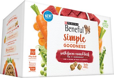 178595 3.5 Lbs Beneful Simple Goodness With Farm-raised Beef Dry Dog Food - Case Of 4