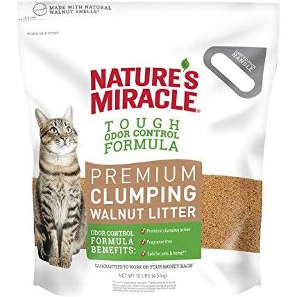 309552 10 Lbs Natures Miracle Premium Walnut Clumping Litter