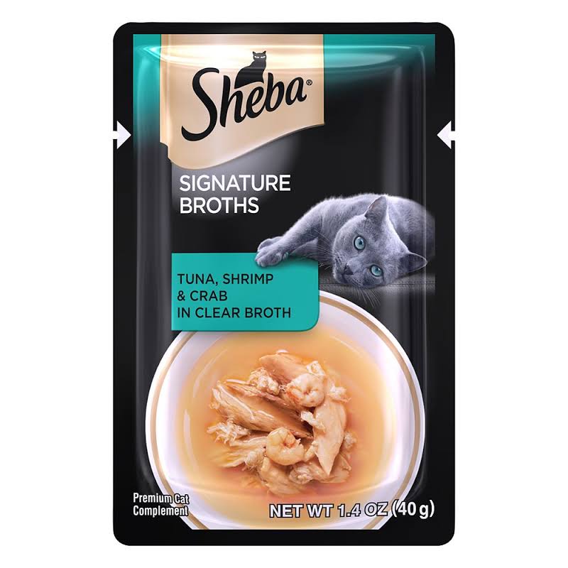 UPC 023100118635 product image for Mars Petcare 798602 1.4 oz Sheba Signature Broths Cat Treat - Tuna Shrimp & Crab | upcitemdb.com