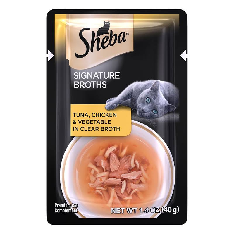 UPC 023100118642 product image for Mars Petcare 798604 1.4 oz Sheba Signature Broths Cat Treat - Tuna Chicken & Veg | upcitemdb.com