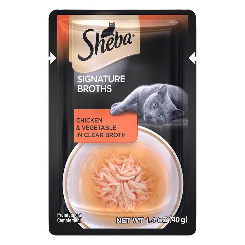 UPC 023100118659 product image for Mars Petcare 798603 1.4 oz Sheba Signature Broths Cat Treat - Chicken & Vegetabl | upcitemdb.com