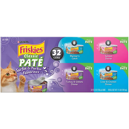 050492 5.5 Oz Friskies Classic Pate Cat Food - Surfin & Turfin, 32 Count