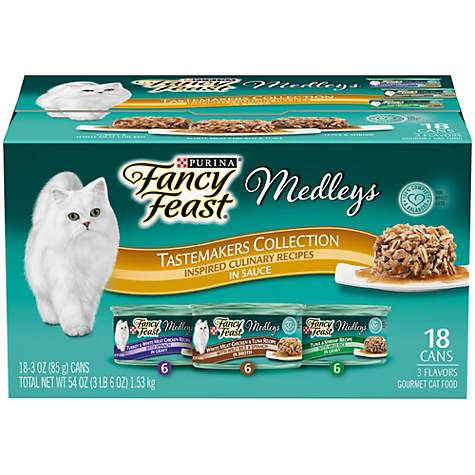 050485 3 Oz Fancy Feast Medleys Tastemakers Collection Adult Wet Cat Food - 18 Count