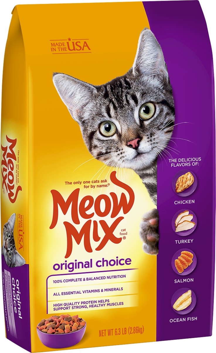 799795 6.3 Lbs Meow Mix Original Choice Dry Cat Food - Case Of 4