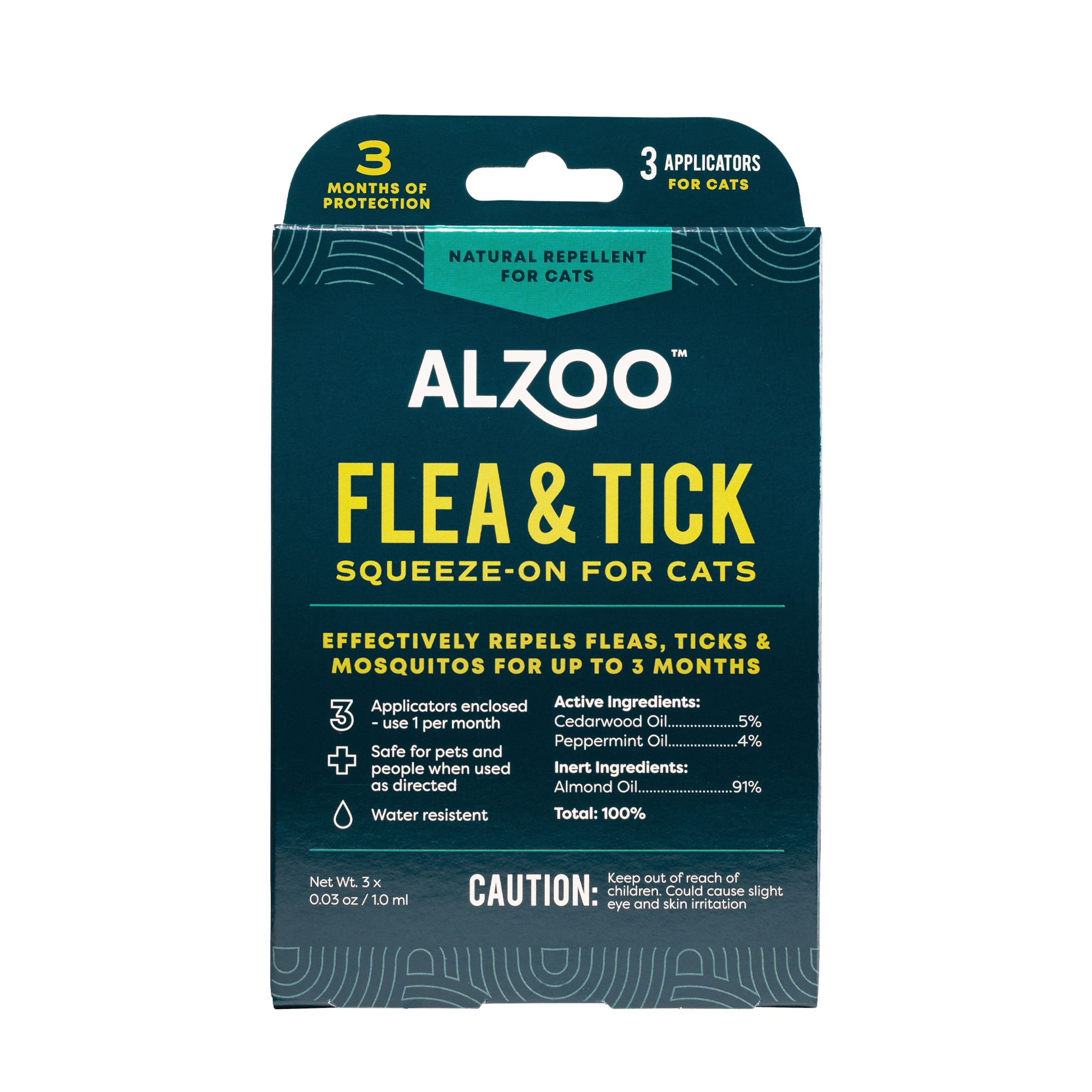 420020 3 Oz Natural Flea & Tick Spot On Repellent For Cats