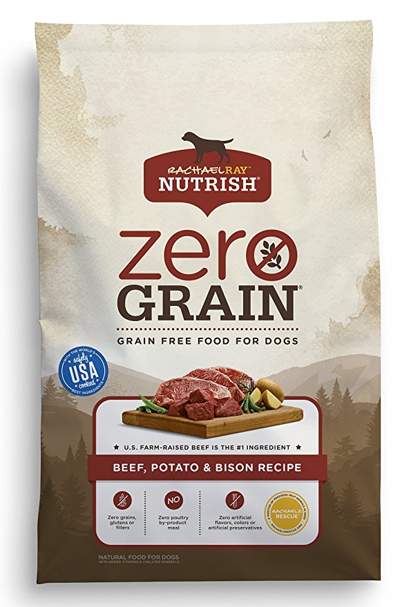 790026 11 Lbs Rachael Ray Nutrish Zero Grain Dry Dog Food - Beef, Potato & Bison Recipe