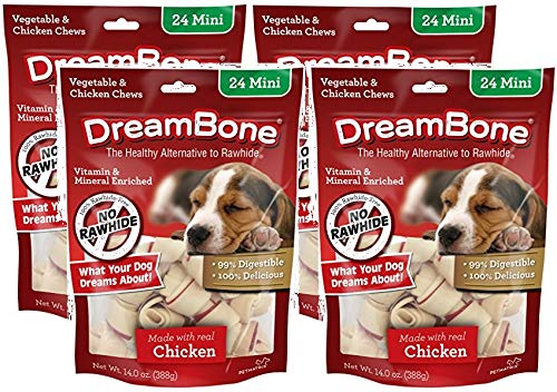923084 Dreambone Vegetable & Chicken Mini Dog Chews - Pack Of 24