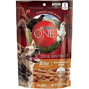 178796 7 Oz One True Instinct Bites With Farm-raised Chicken Dog Treats - Pack Of 5