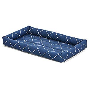 277430 22 In. Quiet Time Couture Ashton Bolster Pet Bed - Blue