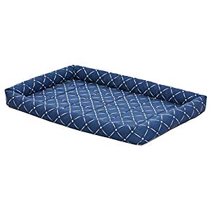 277433 36 In. Quiet Time Couture Ashton Bolster Pet Bed - Blue