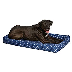 277435 42 In. Quiet Time Couture Ashton Bolster Pet Bed - Blue