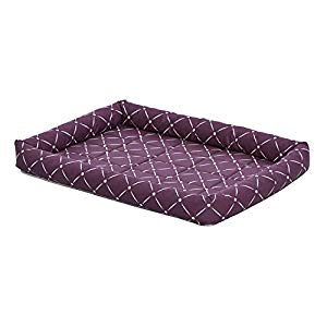 277439 30 In. Quiet Time Couture Ashton Bolster Pet Bed - Plum