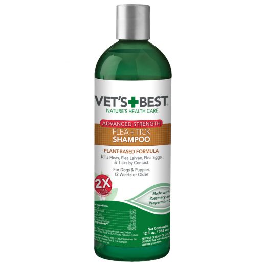 102192 12 Oz Vets Best Flea & Tick Advanced Strength Shampoo