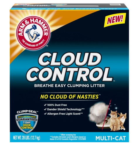 718025 28 Lbs Arm & Hammer Clump & Seal Cloud Control Multi-cat Litter
