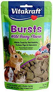 512019 1.76 Oz Bursts Wild Berry Flavor Treats For Rabbits, Guinea Pigs & Hamsters
