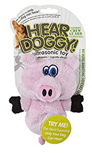 786174 Hear Doggy Mini Flattie Pig With Chew Guard Plush Silent Squeak Dog Toy