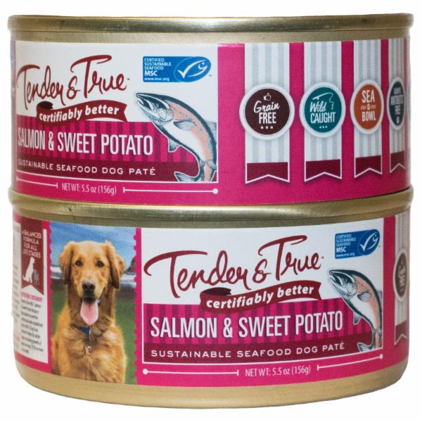 854046 5.5 Oz Salmon & Sweet Potato Recipe Premium Dog Food Can - Pack Of 24