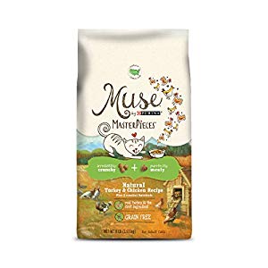 381436 8 Lbs Muse Masterpieces Natural Plus Nutrients Dry Cat Food - Turkey & Chicken, Pack Of 4