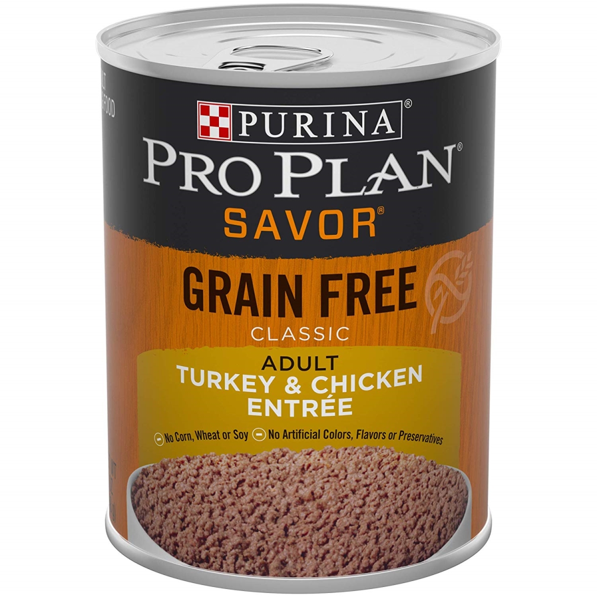 381784 13 Oz Plan Grain Free Classic Adult Canned Wet Dog Food - Turkey & Chicken, Pack Of 12