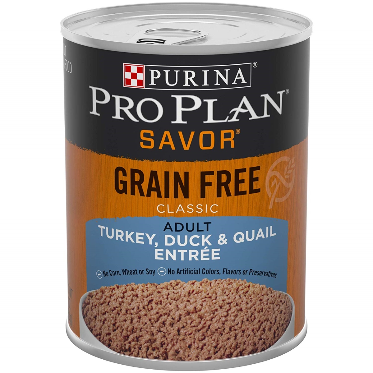381785 13 Oz Plan Grain Free Classic Adult Canned Wet Dog Food - Turkey & Duck, Pack Of 12
