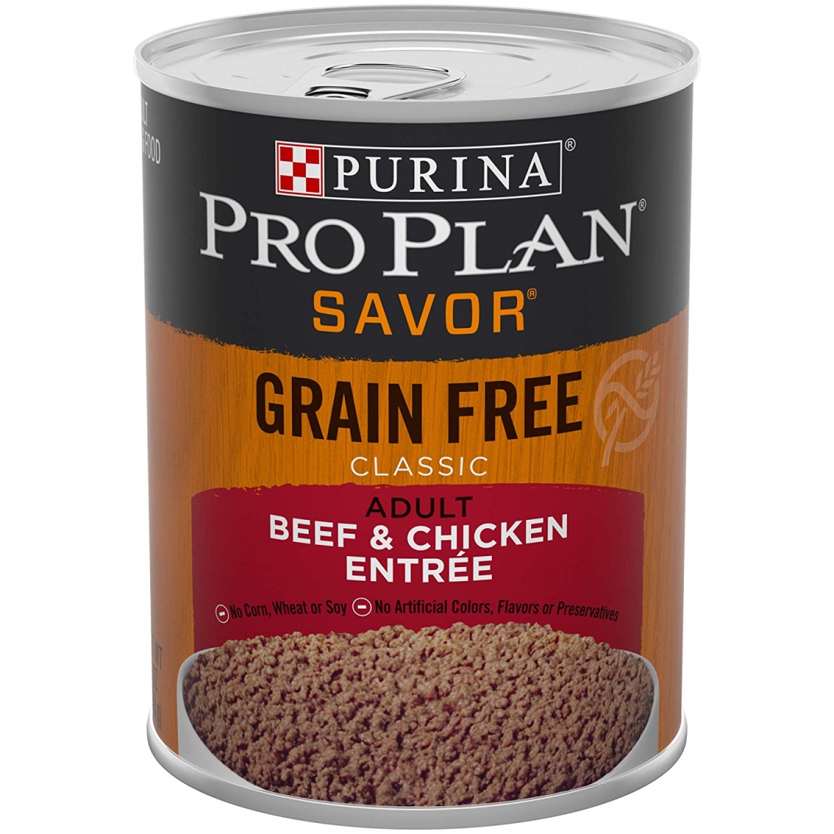 381787 13 Oz Plan Grain Free Classic Adult Canned Wet Dog Food - Beef & Chicken, Pack Of 12