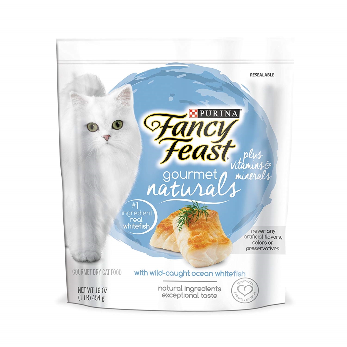 050276 16 Oz Fancy Feast Gourmet Naturals Dry Cat Food - Oceanfish, Pack Of 4
