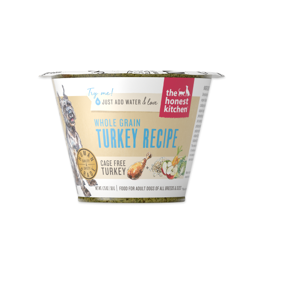 834189 1.75 Oz Whole Grain Turkey Single Serve Cup Food For Dog - Pack Of 12