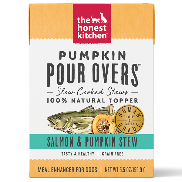 834161 5.5 Oz Dog Pour Overs Grain Free Salmon & Pumpkin Stew Food - Pack Of 12