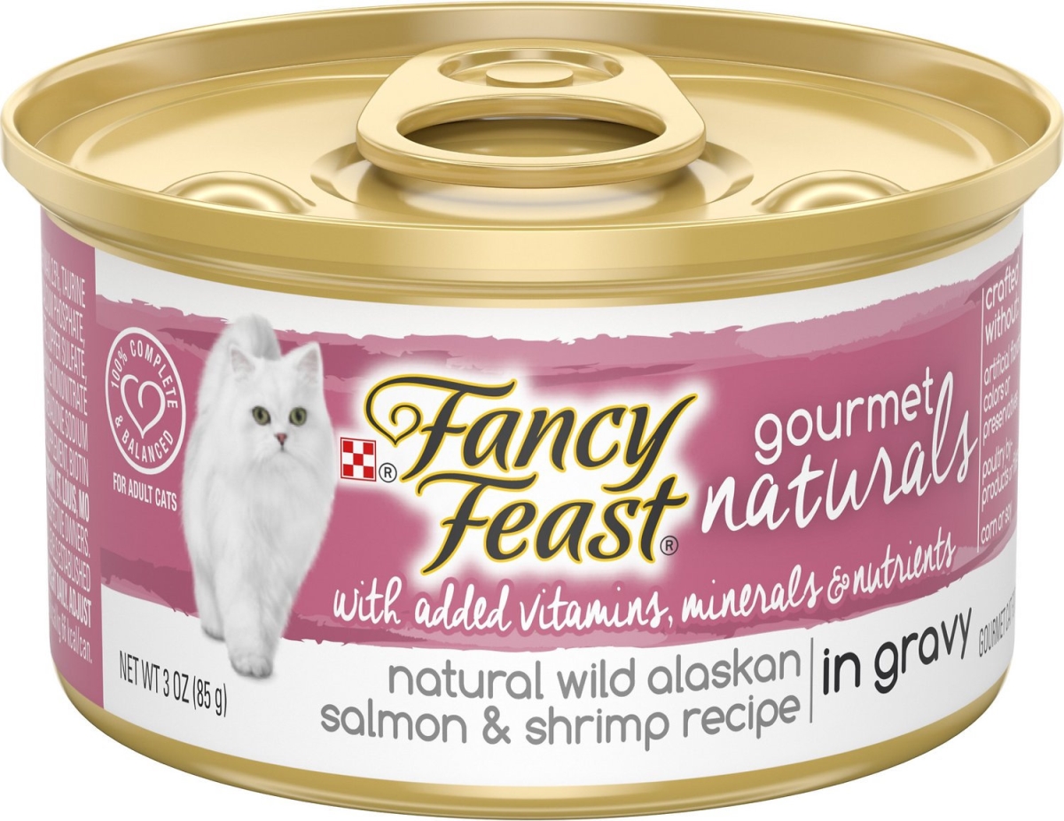050821 3 Oz Fancy Feast Gourmet Naturals Grain Free Pate Wild Alaskan Salmon Recipe Adult Wet Cat Food - Pack Of 12