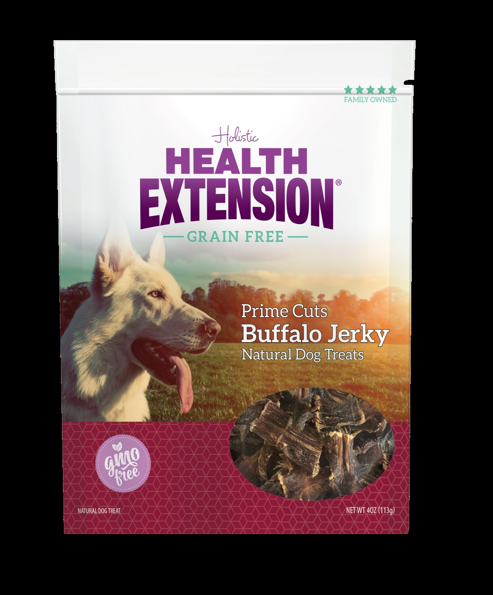 587250 3.5 Oz Grain Free Prime Cuts Buffalo Jerky Natural Dog Treats