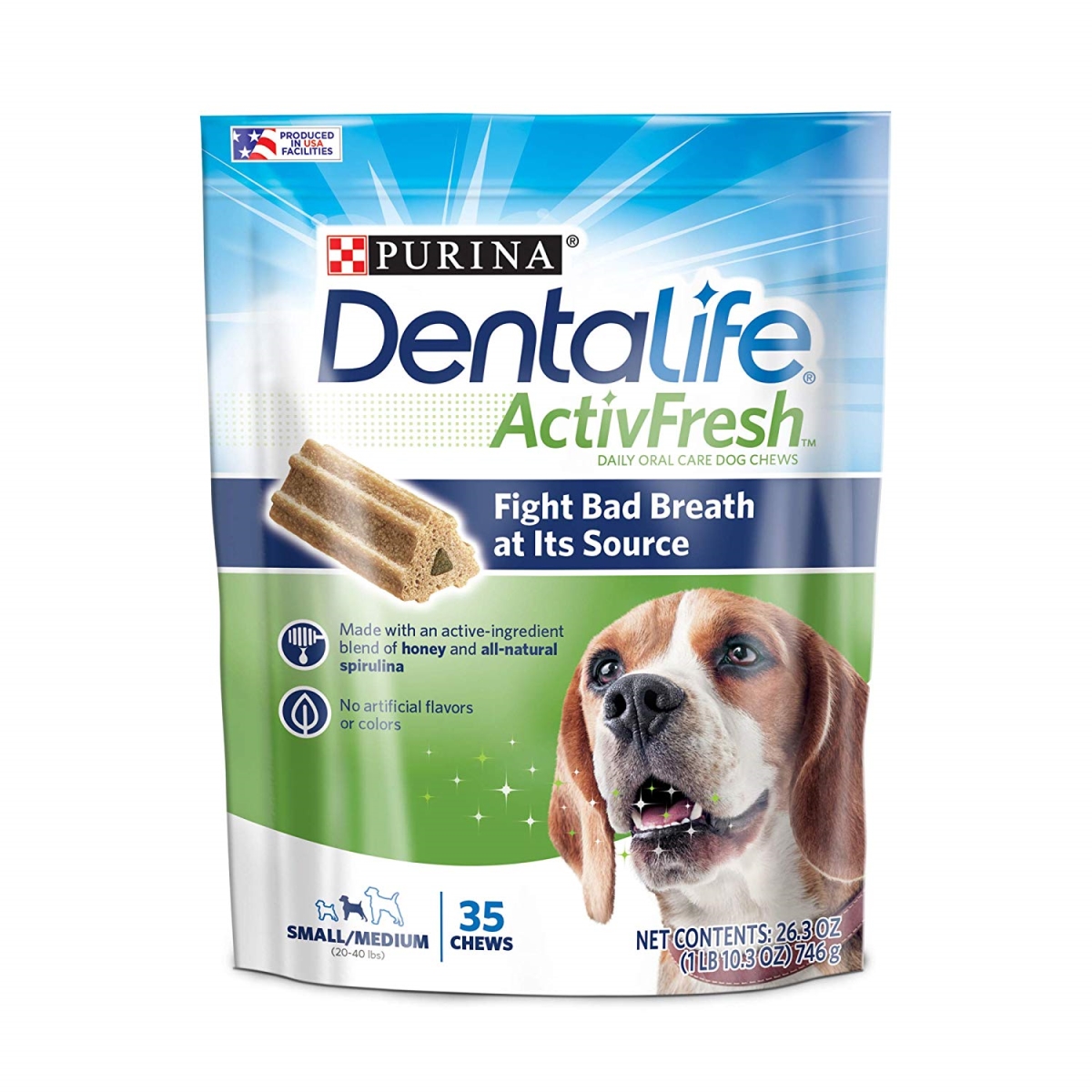 178863 26.3 Oz Activfrsh Dog Dental Treats Chews Daily Oral Care, Small & Medium
