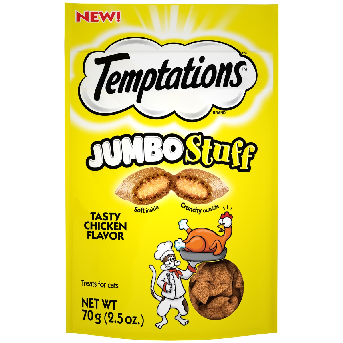 798705 2.47 Oz Temptations Jumbo Stuff Tasty Chicken Flavor Cat Treats