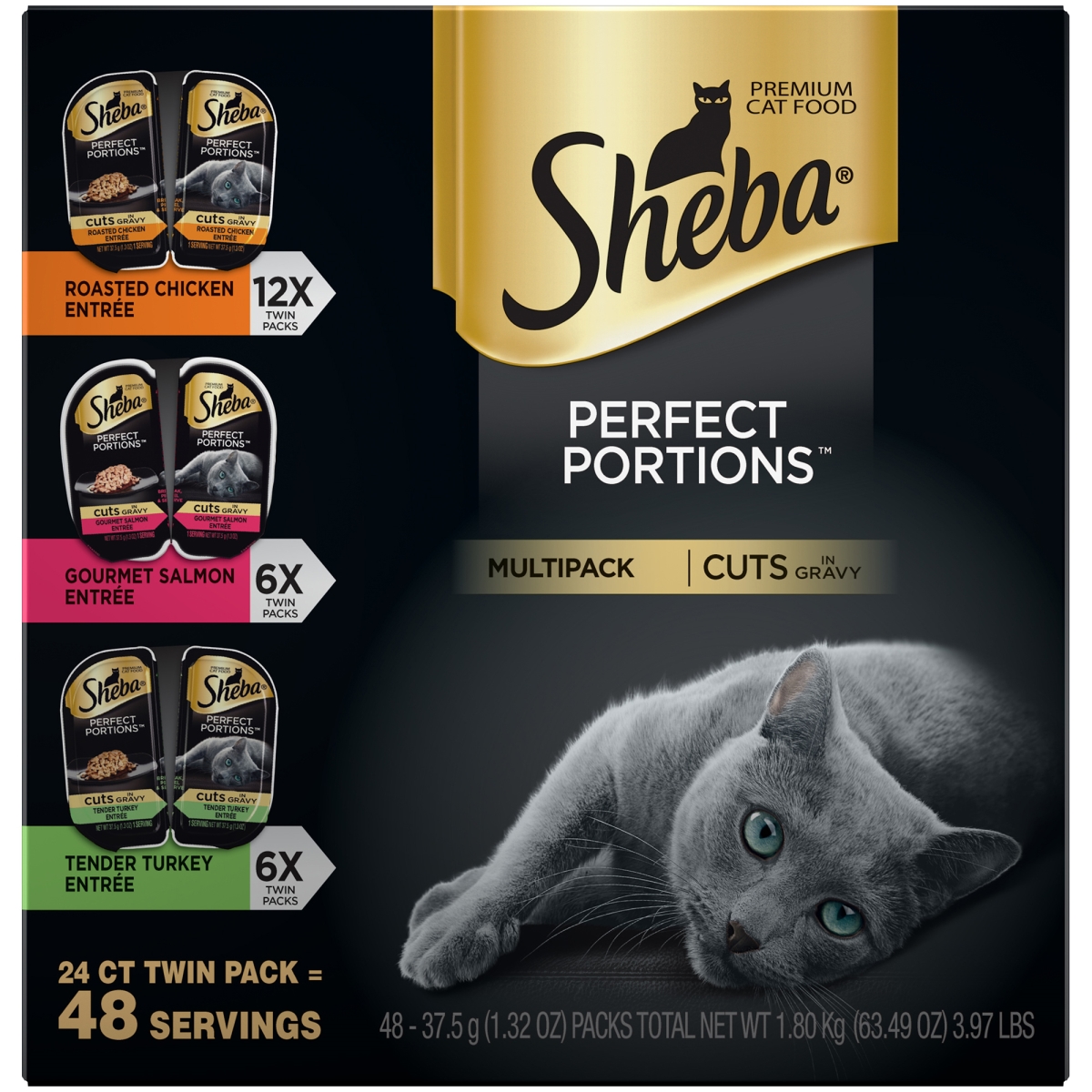 798703 2.65 Oz Perfect Portions Cuts In Gravy Premium Cat Food Multipack - 24 Count