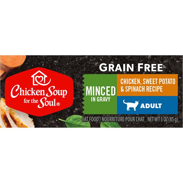 418517 3 Oz Minced Chicken With Sweet Potatoes & Spinach Cat Food