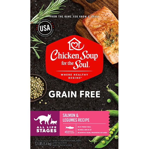 418461 No.12 Grain Free Lid Salmon Legumes Cat Food