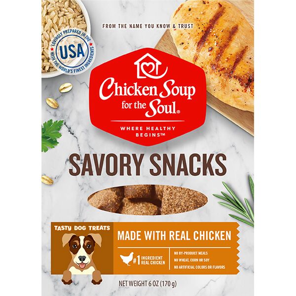 418490 6 Oz Savory Snacks Chicken Dog Treats