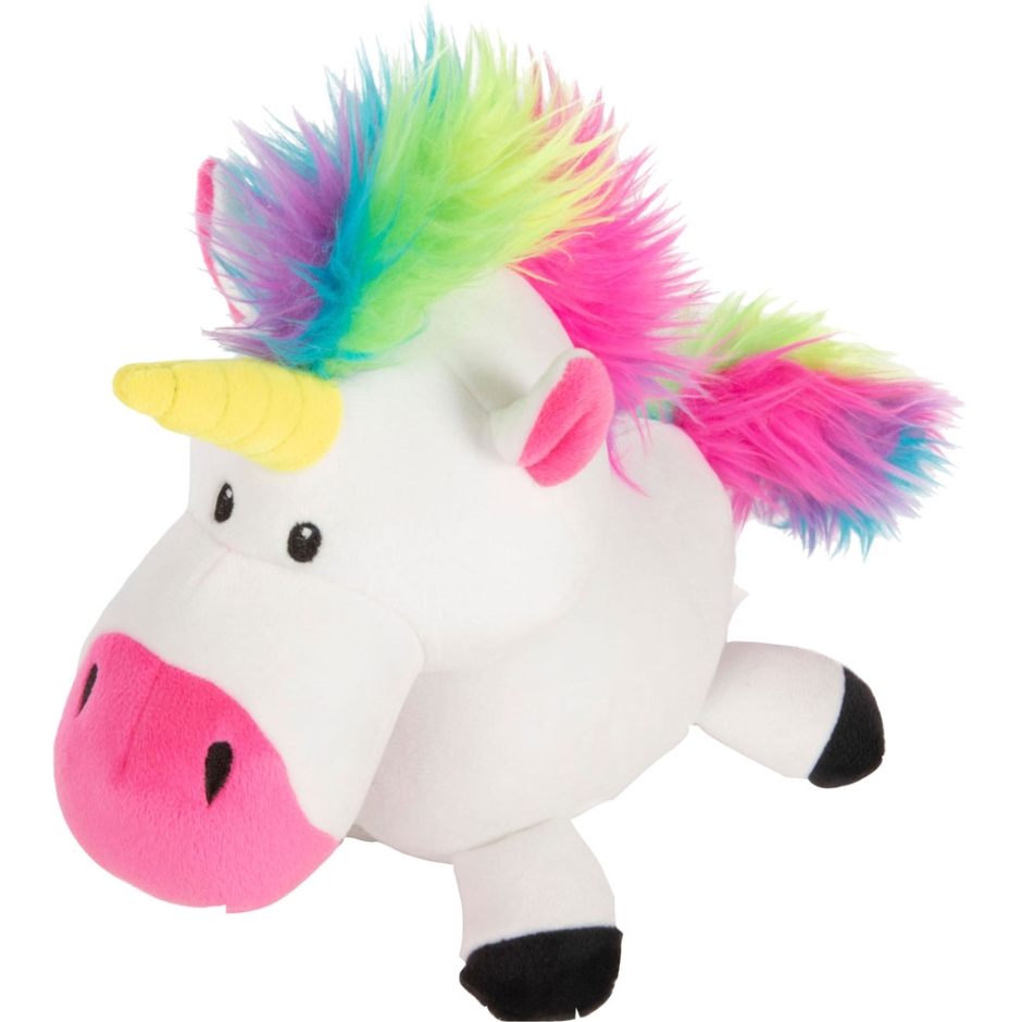 786187 Unicorns Durable Plush Dog Toy, White - Large