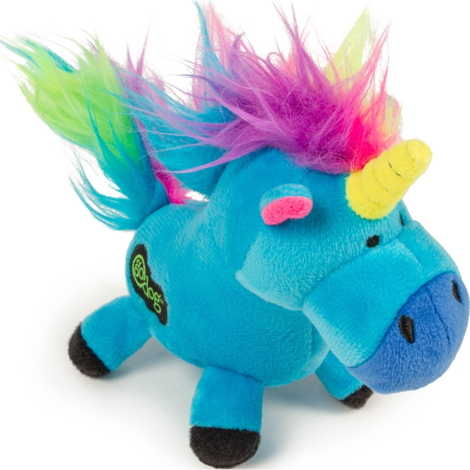 786188 Unicorns Durable Plush Dog Toy, Blue - Large