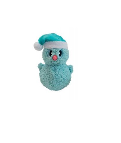 6586 Outward Hound Holiday Fattiez Snowman Toy, Blue - Medium