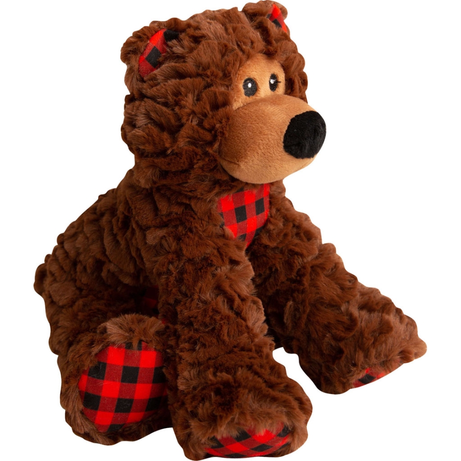 712035 8 in. Benny Bear Dog Toy, Brown