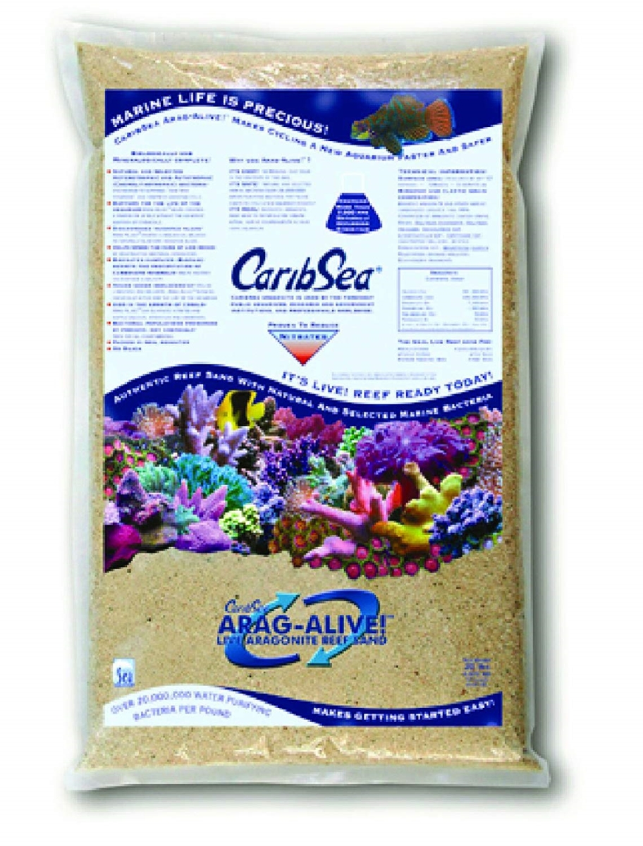 Caribsea 084048 20 Lbs Arag Alive Indo-pacific Reef Sand, Black - 2 Per Pack