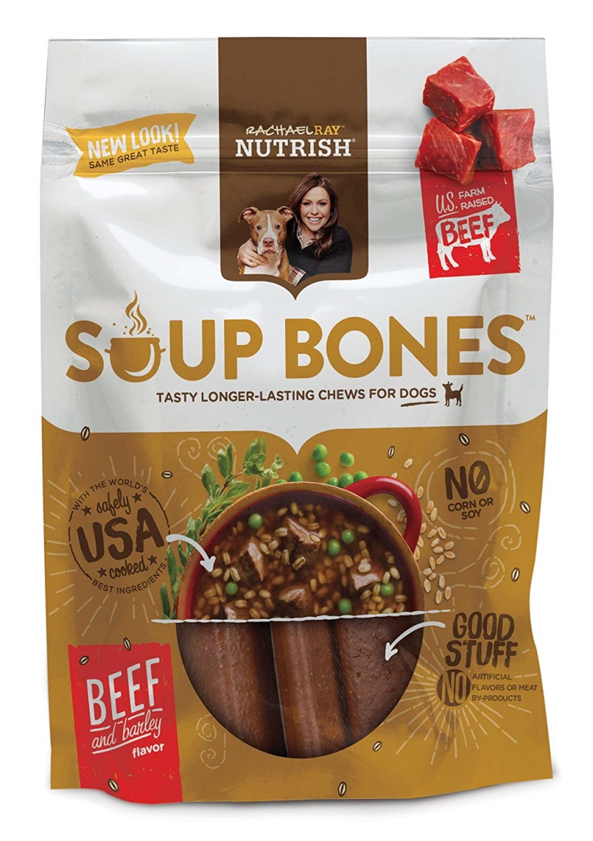 790051 12.6 Oz Rachael Ray Nutrish Soup Bones Dog Treats, Real Beef & Barley Flavor