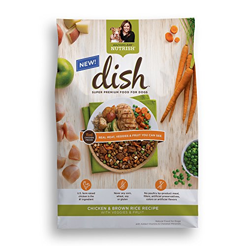 790061 Nutrish Dish Natural Dry Dog Food, Chicken & Brown Rice Recipe With Veggies & Fr - 23 Lbs
