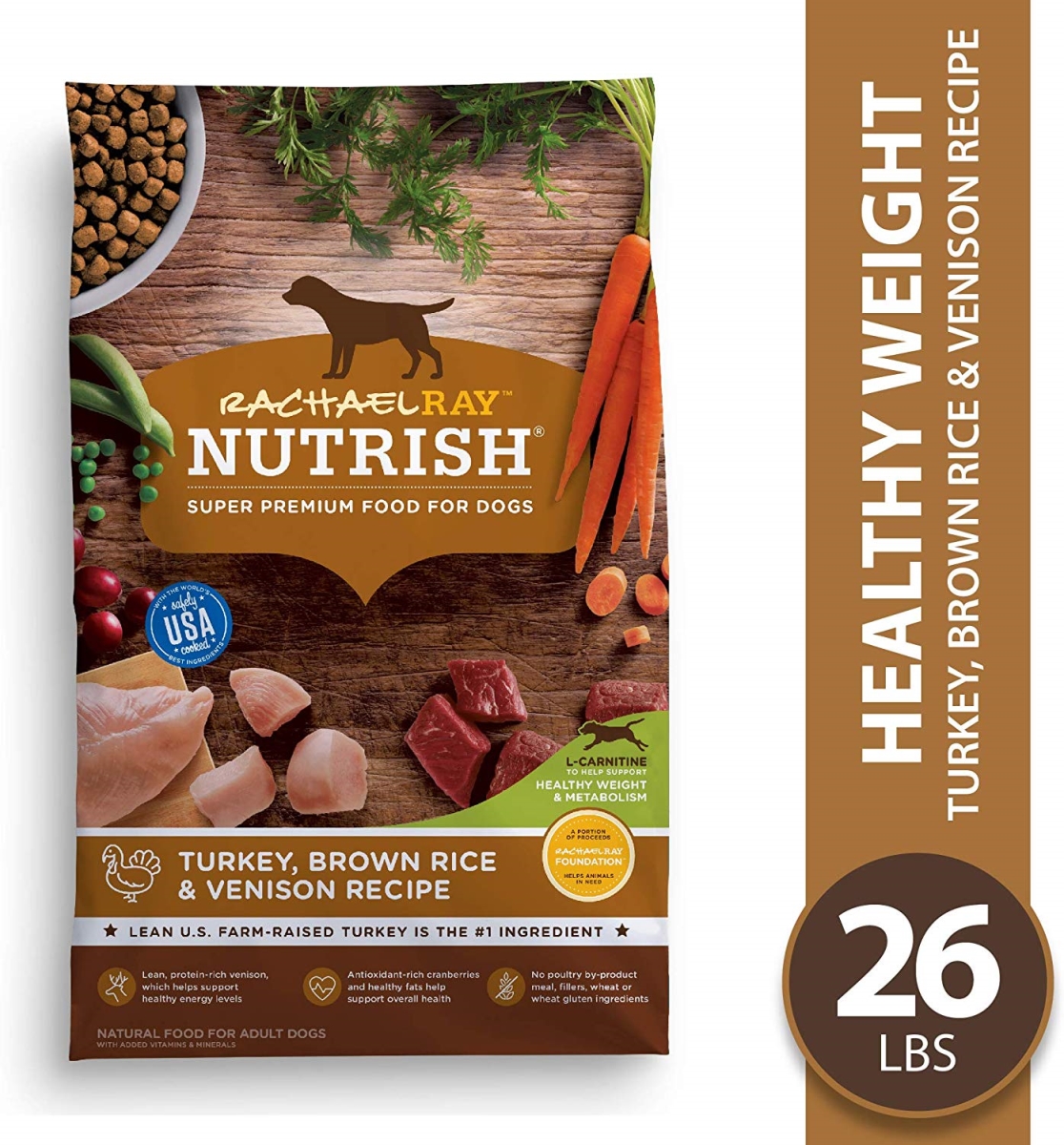 790059 26 Lbs Large Breed Rachael Ray Nutrish Natural Real Beef, Pea & Brown Rice Recipe Dry Dog Food