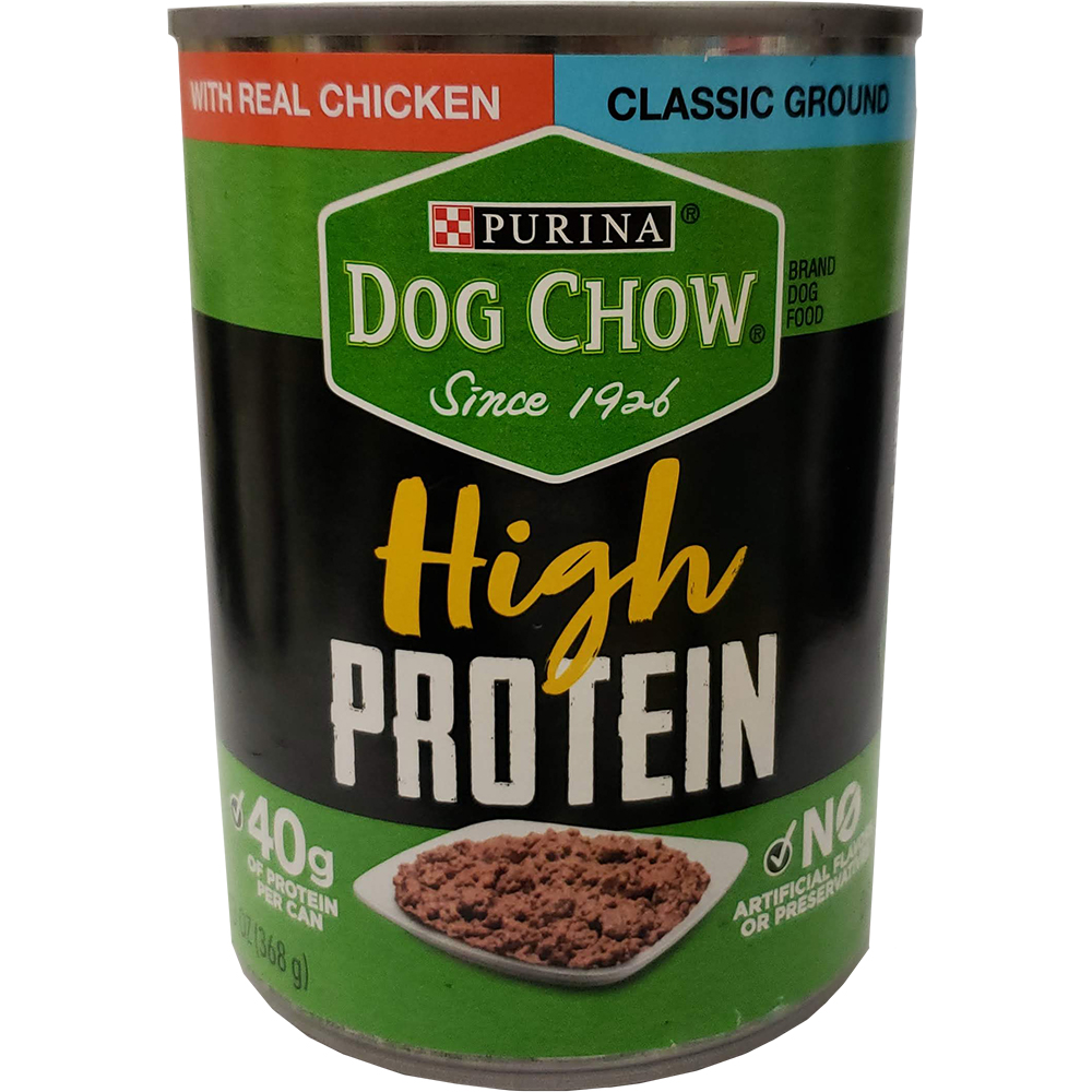 178834 13 Oz Dog Chow High Protein Ground Chiken - Pack Of 12