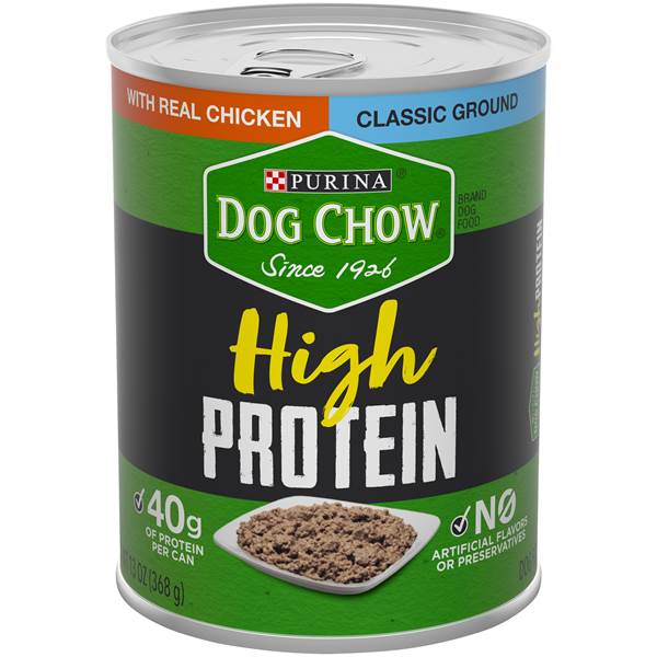 178835 13 Oz Dog Chow High Protein Ground Beef & Chicken 2-6