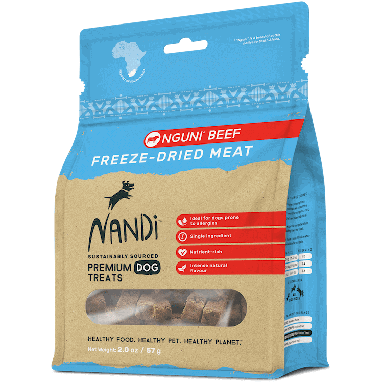 098002 2 Oz Nguni Freeze Dried Beef Dog Treats