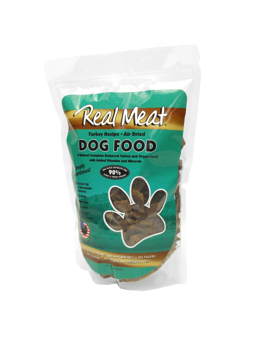 Real Meat 828220 Air Dried Turkey Dog Food - 2 Lbs