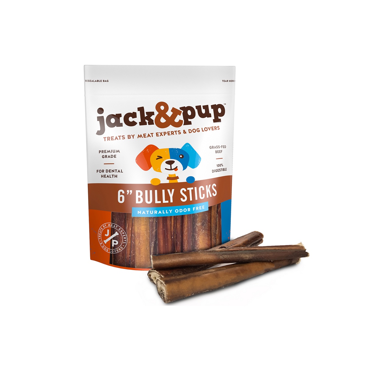 857088 6 In. Bully Sticks Treat For Dog - Pack Of 5